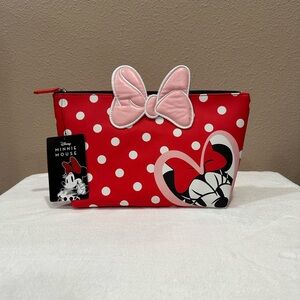 Disney Minnie Mouse Red Polka Dot Cosmetic Bag